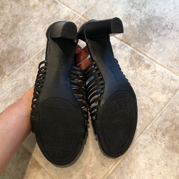 Ellen Tracy Miles leather open toe heels s… - Picture 12 of 15